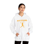 PITTFANS™ Women's Baseball Est. 1943 hooded white sweatshirt