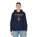  PITTFANS™ Women's Volleyball Est. 1974 hooded navy blue sweatshirt 