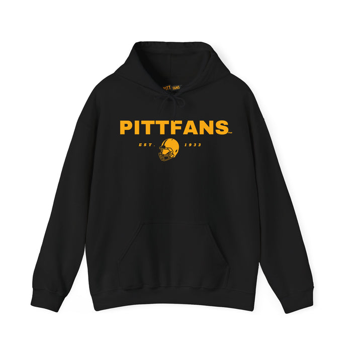 PITTFANS EST. 1933 Men's Hoodie - Sporty and Comfortable Hoodie for Fans BLACK