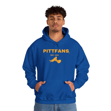  PITTFANS™ Rugby Est. 1981 hooded royal blue sweatshirt 