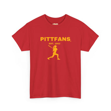 PITTFANS™ Women's Baseball Est. 1943 red t-shirt