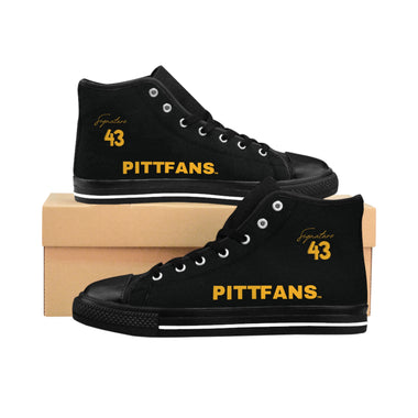 PITTFANS "SIG 43" Classic Black High-Top Men's Shoes