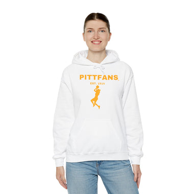 PITTFANS™ Women's Basketball Est. 1914 hooded white sweatshirt