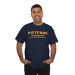 Navy blue PITTFANS Champions T-shirt with Football championship years