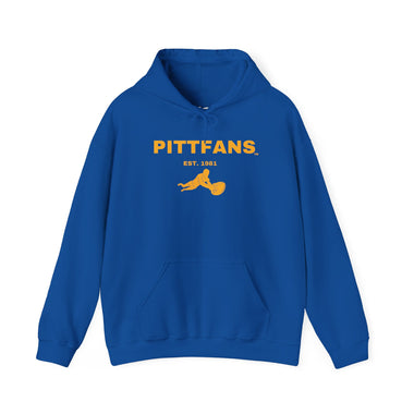  PITTFANS™ Rugby Est. 1981 hooded royal blue sweatshirt 