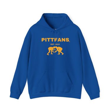 PITTFANS™ Wrestling Est. 1912 hooded royal blue sweatshirt 