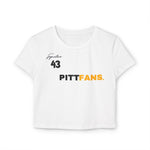 PITTFANS Signature 43 Women's Baby Tee white