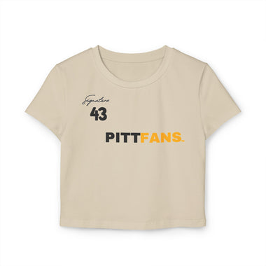PITTFANS Signature 43 Women's Baby Tee sand color