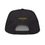 Black cap with 'PITTFANS' text on a white background