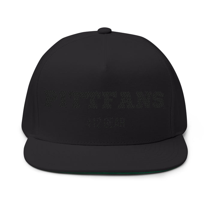 PITTFANS® 412 GEAR Flat-bill Snapback with embroidery text
